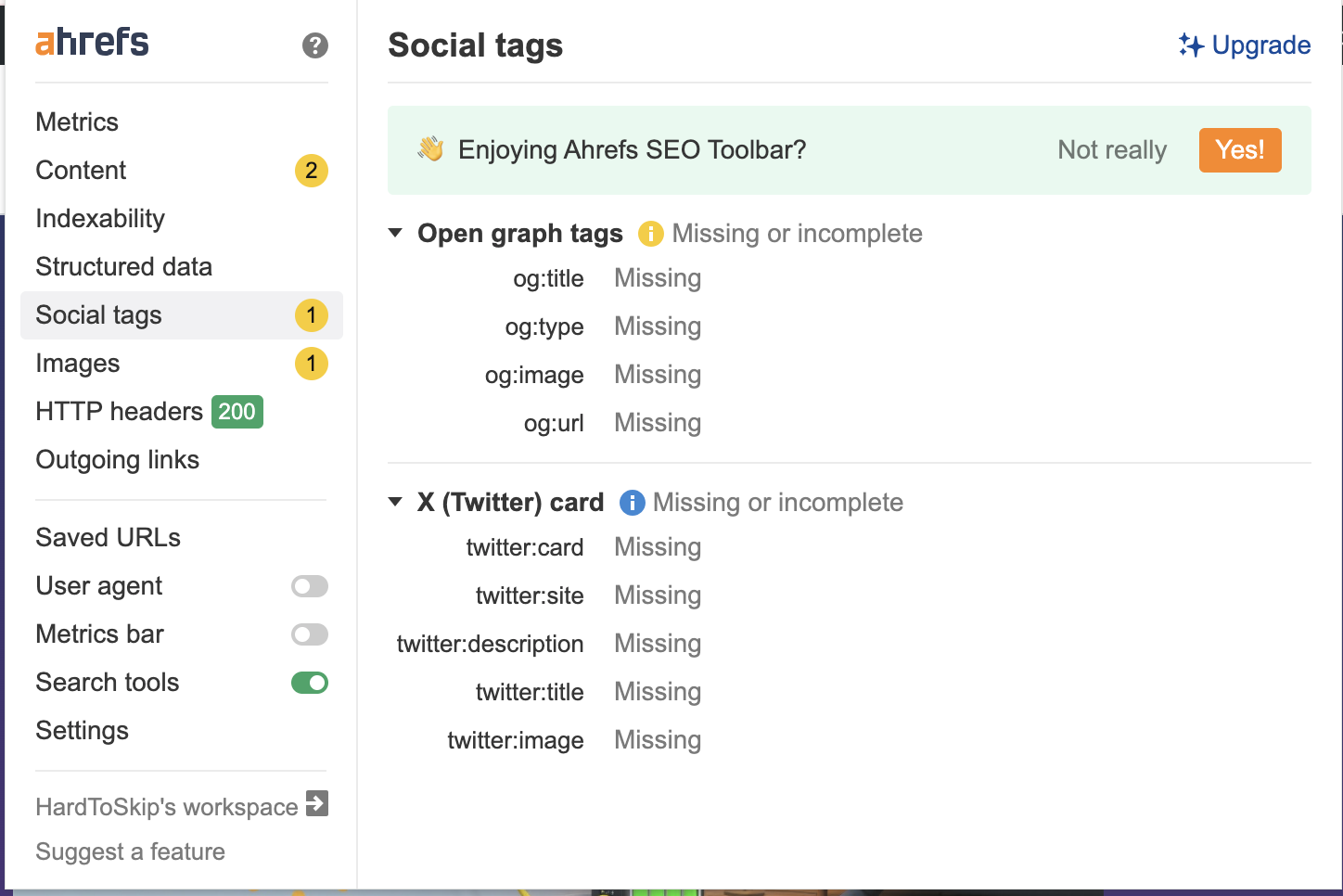 Social sharing preview before SEOWorkerAI